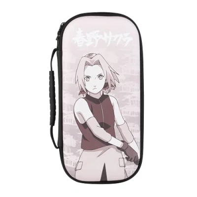 Imagen de Konix Naruto Shippuden Funda de Transporte y protección para Nintendo Switch, Switch Lite OLED Almacenamiento 8 Juegos Diseño Sakura