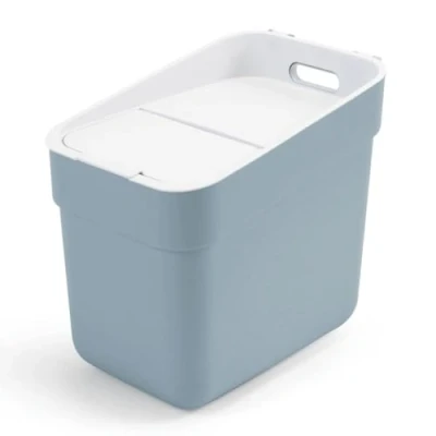 Imagen de Curver Keter Cubo de basura 20 litros para la recogida selectiva Ready To Collect, con soporte pared, ideal cocina, 100% reciclado, gris
