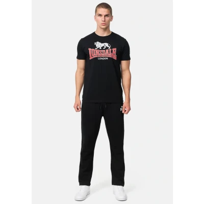 Imagen de Lonsdale Normale Passform Cromane Camiseta estampada, Hombre, Talla: XXL, Black red grey