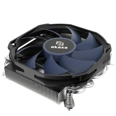 Imagen de Akasa Alucia H4i, Intel LGA1700/1200/115X Compatible, 4 Copper Heatpipes with Ball Bearing CPU Cooler, 92 mm Fan, Maximum 3600 RPM Speed, Low Noise Cooling AK CC7501BP01
