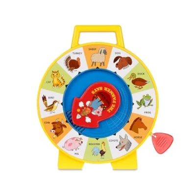 Imagen de Fisher Price Classics 2070 See &#039;n Say Farmer Says Toy, Educational and Interactive Sounds Learning Games, Classic Toy with Retro Style Packaging, Suitable for Boys Girls Aged 18 Months +