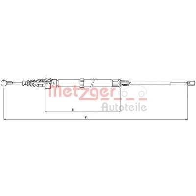 Imagen de METZGER 10.7508 Cable de Freno Mano Atrás izquierda, derecha, izquierda 1700/1070 COFLE SEAT: Leon I Hatchback, Toledo 2 Limousine