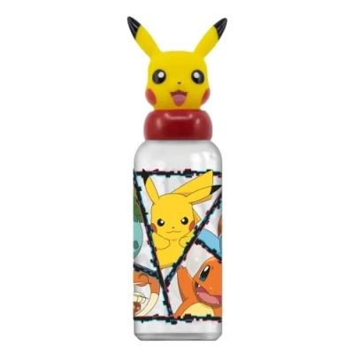 Imagen de Pokemon Botella Reutilizable, Diseño Resistente, de Agua Pikachu, Cantimplora 3D, Viaje, Libre BPA, Capacidad 560 ml