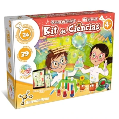 Imagen de Science4you Mi Primer Kit de Ciencias para Niños 4+ Años Cientifico, Juego + 26 Experimentos y Manualidades: Laboratorio Colores más, Juegos, Juguetes Regalos 4 5 6 7