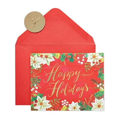 Imagen de Papyrus Tarjetas navideñas en caja con sobres, deseos más cálidos de la temporada, felices vacaciones (20 unidades)
