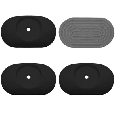 Imagen de 4 alfombrillas protectoras para escaleras y puertas, accesorios puertas de seguridad niños, protector pared puerta, accesorio rejilla bebé montado a presión, adecuado