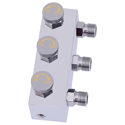 Imagen de 3 vías tubo aerógrafo adaptador divisor 1/20,3 cm hembra a 1/10,2 macho, ACERO INOXIDABLE
