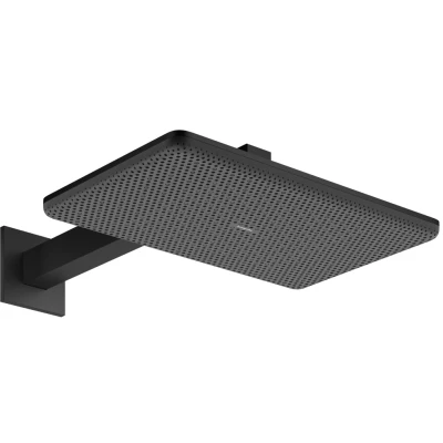 Imagen de hansgrohe 24551670 Ducha Fija, Negro Mate, 1 wassersparende Strahlart 6,6 l/min