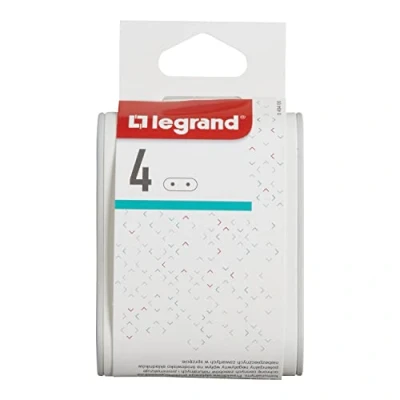 Imagen de Legrand 694592, Adaptadores 2P, 4 Tomas de enchufes/Corriente Laterales, Ladron enchufes, Color Acabado Blanco/Gris Claro