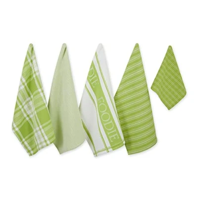 Imagen de DII Everyday Collection Foodie Juego de 5 paños Cocina y Cocina, Color Lima