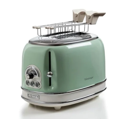 Imagen de Ariete 155 Tostador 2 ranuras vintage, 810 W, 5.3 tons, Metal, Verde