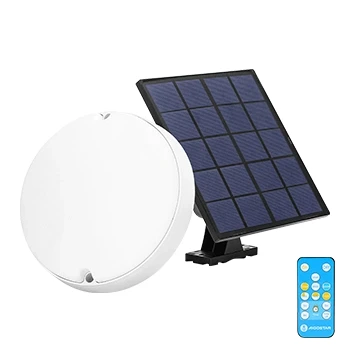 Imagen de Aigostar Luz Solar 50W 500LM Plafón Interior/Exterior con mando a distancia IP65 Lámpara regulable: 6500K/3000K/4000K. Luces cable de 3 m