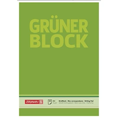 Imagen de Brunnen 1052636 Bloc de notas (A4, en blanco, 50 hojas, 60 g/m²), color verde