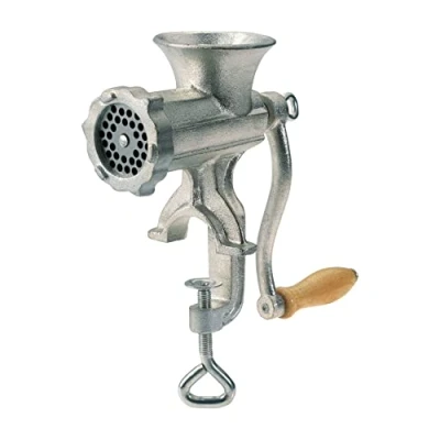Imagen de Westmark Picadora de tamaño 8, con disco orificios ø 4,5 mm, Incl. abrazadera tornillo para montaje en mesa, Acero fundido estañado, Plateado, 97522260