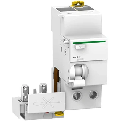 Imagen de Schneider Electric A9Q11240 VIGI IC60 Bloque Diferencial, 2P, 40A, 30mA, Clase AC, 73.5mm x 36mm 91mm