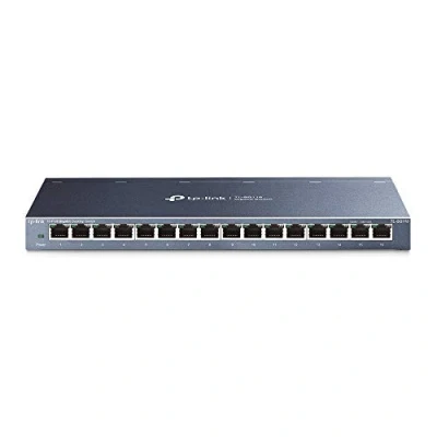 Imagen de TP Link TL SG116 Gigabit Ethernet de 16 Puertos (Conmutador no Gestionado, Plug and Play, Metal, Escritorio, Montaje en Bastidor, sin Ventilador, Vida ÚTI Limitada)