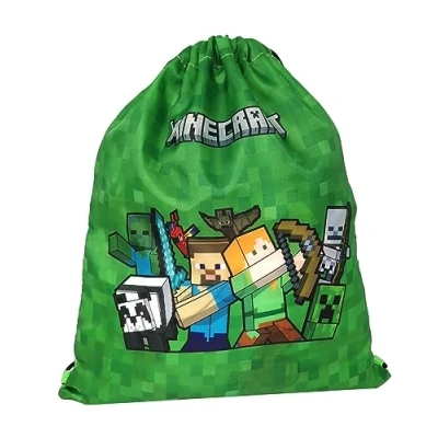 Imagen de Theonoi Minecraft Bolsa de deporte pequeña para deporte, el gimnasio, la mochila, Verde