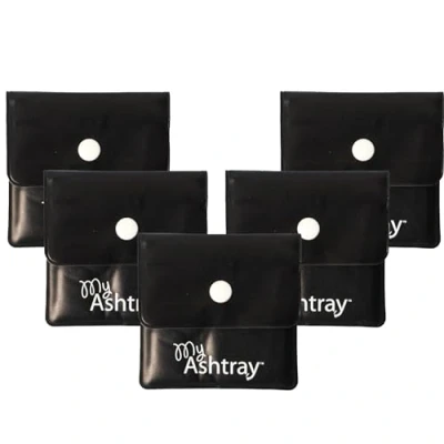 Imagen de MyAshtray Ceniceros de bolsillo (5 unidades), color negro