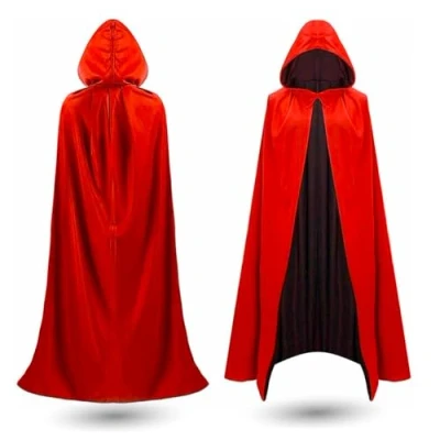 Imagen de TK Gruppe Timo Klingler capa de disfraz Halloween rojo y negro con capucha para niños adultos mujeres hombres