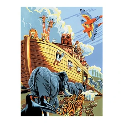 Imagen de Royal &amp; Langnickel Painting by Numbers Junior Noah&#039;s Ark, Incl. Colores y Pinceles, para Adultos niños a Partir de 8 años