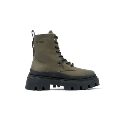 Imagen de Palladium Pallasquad Botines con plataforma, Mujer, Talla: 42, Olive night Zapatos