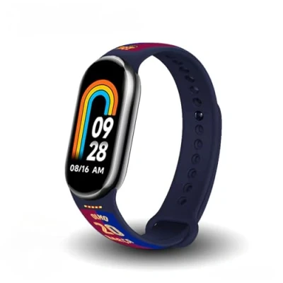 Imagen de FIT &amp; FUN Pulsera de Actividad Smart Band con Correa Licenciada @FC Barcelona Monitor Ritmo Cardíaco, Notificaciones y Seguimiento Sueño