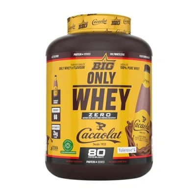Imagen de BIG Proteínas Whey en Polvo para Masa Muscular y Recuperación, Máxima Calidad, Materia Prima Pemium Patentada, Sin Lactosa, Azúcar, Grumos (2Kg, Cacaolat)