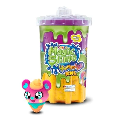Imagen de CRAZE Magic Slime Yummies XL Ice Bear para niños en Colores neón con Diferentes Personajes chupar Lata de 600 ml, Colorido Infantil sin residuos