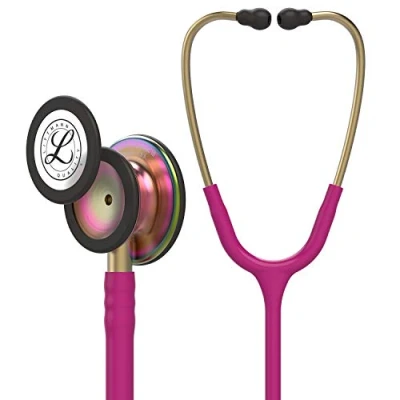 Imagen de Littmann Classic III Fonendoscopio Para Monitorización, Acabado En Arcoíris, Tubo Color Rosa Frambuesa, 69 cm