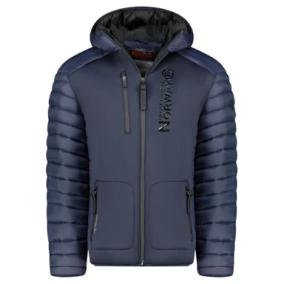 Imagen de Geographical Norway Briwood Men Chaqueta Cortavientos Para Hombre Impermeable De Manga Larga Ideal La Temporada Senderismo Primavera Verano Otoño Invierno (Marino XL)