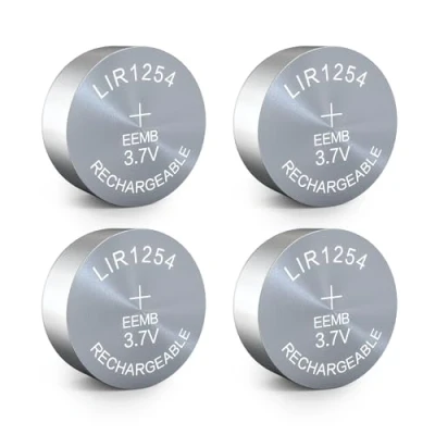 Imagen de EEMB 4pack LIR1254 batería Recargable 3.7v de Botones Iones Litio Monedas para Auriculares y Relojes Dispositivos portátiles