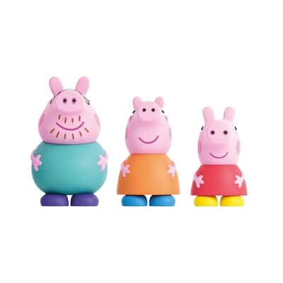 Imagen de Peppa Pig Set 3 Figuras baño Juguetes de Agua y Incluye Mama, Papa (DeQube 919D00046)