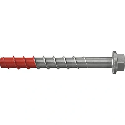 Imagen de Fischer Ultracut FBS II 543565 Tornillo para fijación de barandillas, perfiles metal, estanterías en hormigón, 50 unidades, color gris