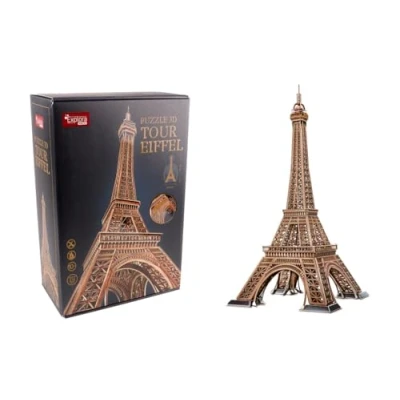 Imagen de EXPLORA Torre Eiffel Puzzles 3D 540041 314Piezas Monumento Histórico Nivel 10 Sin Pegamento Ni Tijeras Educativo París Juego de Construcción Regalo Maqueta A partir 10años