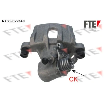 Imagen de FTE 9290629 Pinza de freno gris Aluminio Eje trasero izquierda sin soporte VOLVO: S40 II, V50, C30, FORD: FOCUS 3 Turnier