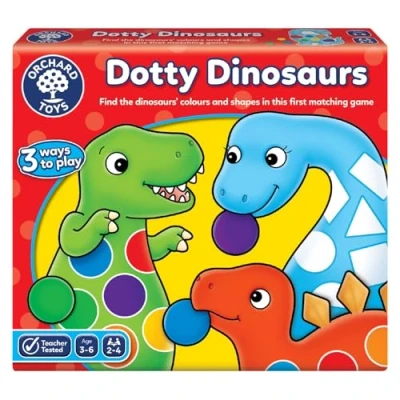 Imagen de Orchard_Toys Dotty Dinosaurs Juego educativo sobre formas y colores (importado de Reino Unido)
