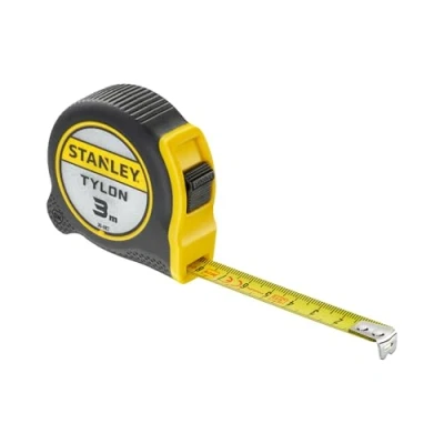 Imagen de STANLEY Flexómetro Tylon de 3 m, Cinta Métrica, Acero Resistente, Revestimiento Duradero (aumenta en 50% durabilidad), Diseño Compacto Ergonómico, 1 30 687