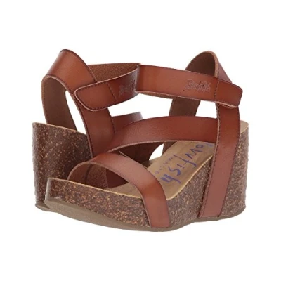 Imagen de Blowfish Malibu Hapuku Sandalias de cuña para mujer, Marrón (Scotch Dyecut), 38.5 EU