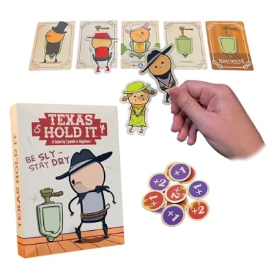 Imagen de Joking Hazard Juego de cartas Texas Hold It Wild West Bathroom Card Game Cyanide &amp; Happiness fiesta Push Your Luck para 2 6 jugadores Diversión divertida la noche juegos
