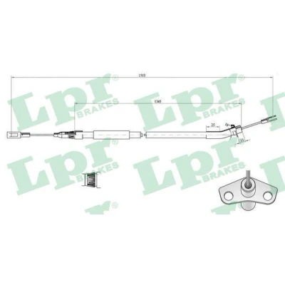 Imagen de LPR C0448B Cable de Freno Mano 1515/1330 Discos VOLKSWAGEN: LT 28 35 II Bus, 46 2 Kasten, MERCEDES BENZ: Sprinter 3 T Furgón