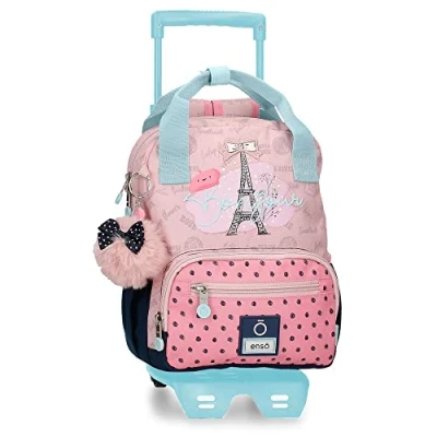 Imagen de Enso Bonjour Mochila Preescolar con Carro Rosa 23x28x10 cms Poliéster 6,44L