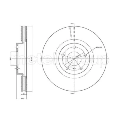Imagen de Disco de freno METELLI 23 1070C