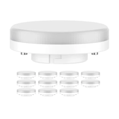 Imagen de ledscom.de 12 unidades Bombilla LED GX53, blanco cálido (2700 K), 4,2 W, 372 lm, 96, mate