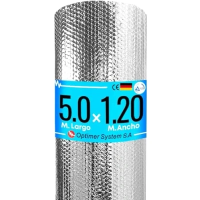 Imagen de Aislante Termico Reduce el Frio y Calor 100% ALUMINIO Rollo para Ventana, Pared, Suelo, Techo, Coche, Garaje, Camper, Aire Acondicionado [ 1.20 X 5m ] ( 6m² )