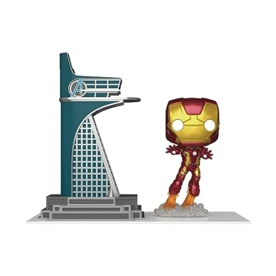Imagen de Funko Pop! Town: Avengers: Age of Ultron Torre de los Vengadores con Iron Man (Glow in The Dark) Figura Vinilo PX