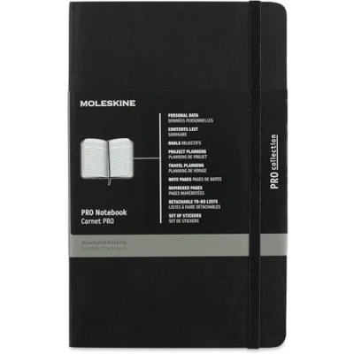 Imagen de Moleskine Cuaderno Profesional de Oficina, Para el Trabajo, Tapa Blanda y Cierre Elástico, Tamaño Grande 13 x 21, Color Negro, 192 Páginas