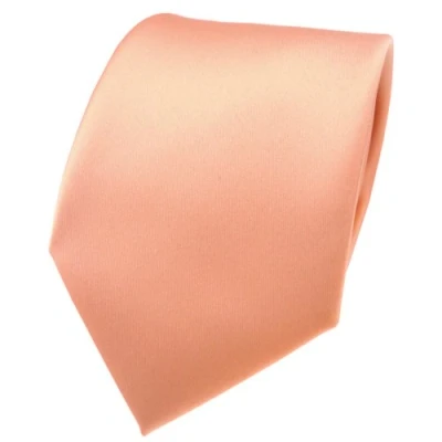 Imagen de TigerTie diseñador lazos de satén en lachs naranja monocromo poliéster
