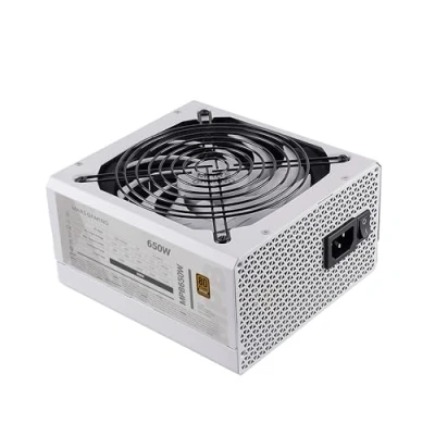 Imagen de MARSGAMING MPB650, Fuente Alimentación PC ATX 650W, 6 Años Garantía, 80Plus Bronze 230V, Ventilador 140mm FDB con Tecnología Silenciosa AI RPM, 90% Eficiencia, Blanco
