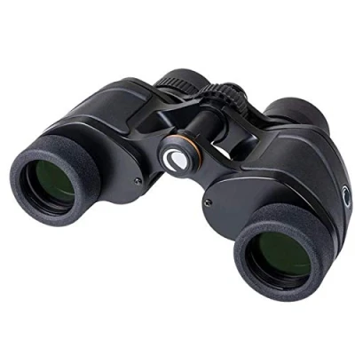 Imagen de CELESTRON Prismatico Ultima 8x32 (Binocular de Largo Alcance, Aumento 8X, Resistente a Las Salpicaduras y al Vaho, Incluye Funda, Gamuza Correa Cuello) Color Negro.