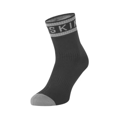 Imagen de SealSkinz calcetín Hydrostop Impermeable hasta el Tobillo para Clima cálido Negro/Gris, S, Unisex